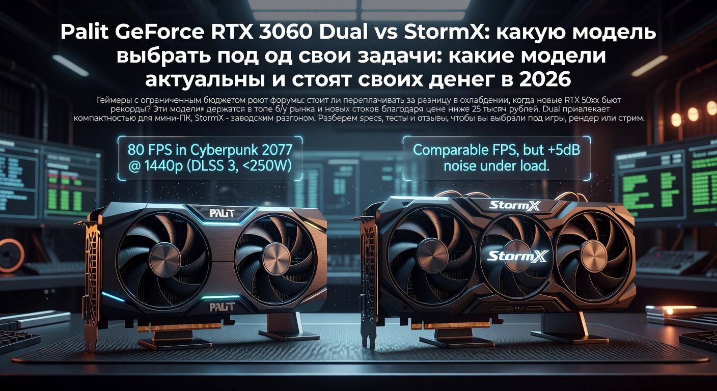 Palit GeForce RTX 3060 Dual vs StormX: какую модель выбрать под свои задачи: какие модели актуальны и стоят своих денег в 2026