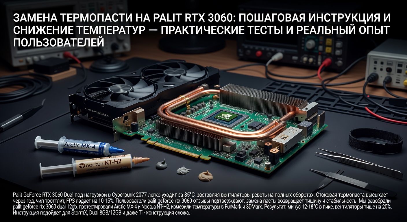 Замена термопасты на Palit RTX 3060: пошаговая инструкция и снижение температур — практические тесты и реальный опыт пользователей