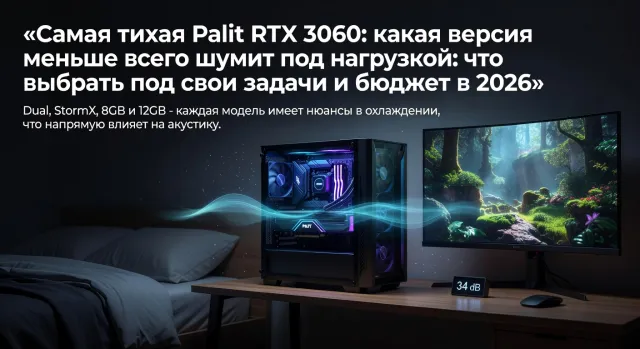 Самая тихая Palit RTX 3060: какая версия меньше всего шумит под нагрузкой: что выбрать под свои задачи и бюджет в 2026